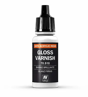 Vallejo Airbrush Paint - Model Air Additives - Gloss Varnish 18ml - 70.510 • £2.95