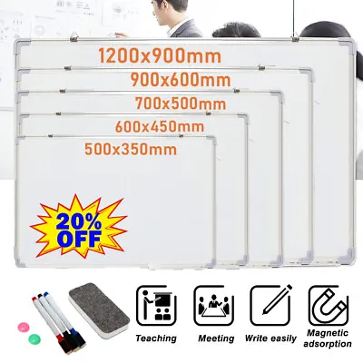 £42.47 • Buy Magnetic Whiteboard Dry Wipe Drawing Board Small Medium Large Office School Home
