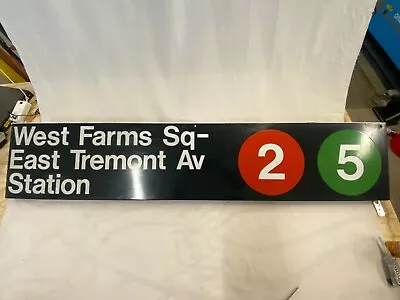 NYC MTA Authentic Metal Subway Sign • $1200