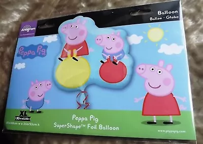£3.99 • Buy JUMBO PEPPA PIG  SPACE HOPPER  FOIL  BALLOON 21ins 53cms BIRTHDAY GEORGE