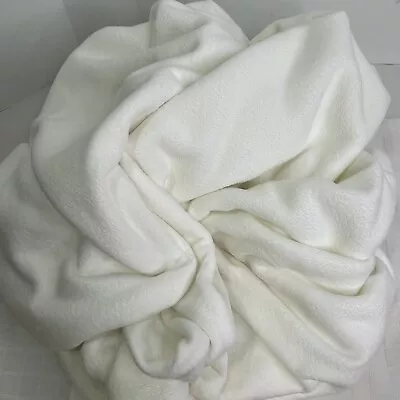 Vellux Winter White Ivory Blanket Cream 67x89 • $12