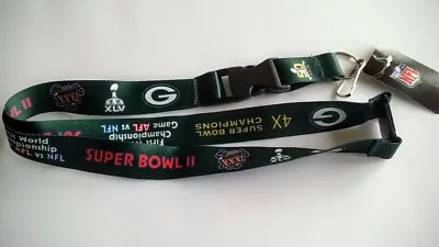 Green Bay Packers Football NFL Dynasty Lanyard Key Ring Keychain W/ Safety Clip • $6.95