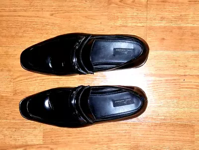 Men Dress Shoes Marc Anthony Slip-On Leather Black Size 12 • $11.99