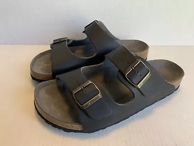 Vegetarian Shoes Black Buckle Open Toe Strap Sandals Slip On Women’s Size 42 EU • $40