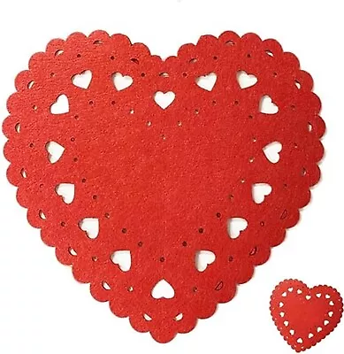 Heart Felt Placemat & Coaster Red Valentine Anniversary Party Dining Table Decor • £13.50