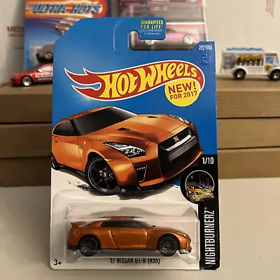 2017 Hot Wheels Night Burnerz '17 Nissan GT-R R35 Orange 1/10 282/365 JDM • $5.99