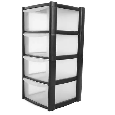 Large Plastic 4 Drawer FOR CHILDREN/ HOME OFFICE /TOYE / CLOTHES STORGE UNIT  • £26.99