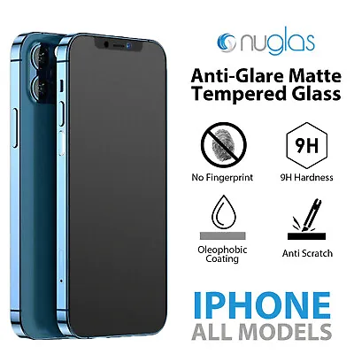 $8.90 • Buy Nuglas Anti-Glare Matte Soft Finish Tempered Glass Screen Protector For IPhone