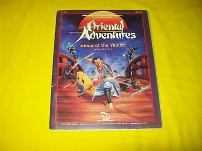 Oa4 Blood Of The Yakuza Dungeons & Dragons Oriental Adventures Ad&d Tsr 9203 - 2 • $84.95