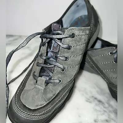 MERRELL Mimosa Lace Up Outdoor Hiking Dark Gray Shoes Size 9.5 • $30