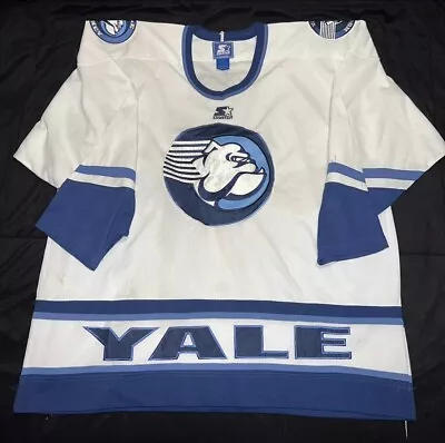 RARE VINTAGE STARTER Yale New Haven Bulldogs Hockey Jersey Size XL  • $150