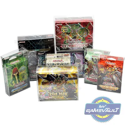 Yugioh Booster BOX PROTECTORS Starter Structure Decks 0.5mm PLASTIC DISPLAY CASE • £144.95