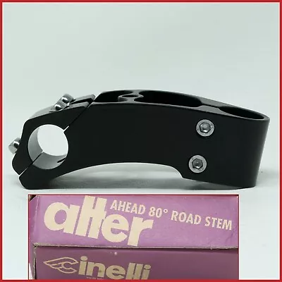 NOS CINELLI ALTER STEM 1 INCH 110mm 26.0 VINTAGE ROAD RACING AHEAD BLACK OLD 90s • $149