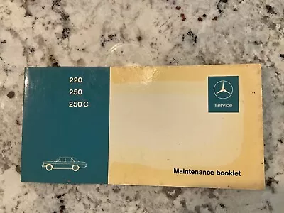 Mercedes-Benz W114-115220250250C Maintenance Booklet • $2.50