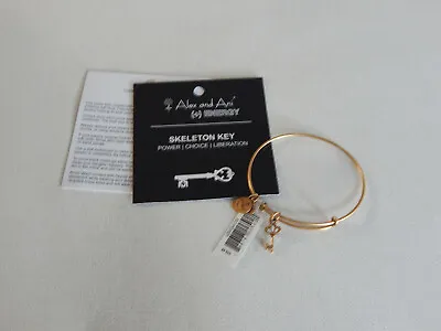 $29.73 • Buy Alex And Ani Gold Skeleton Key Bracelet NWT