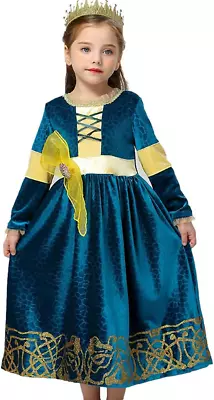 Brave Princess Merida Costume Kids Dress Up Costume Birthday Carnaval Party Clas • $51.16