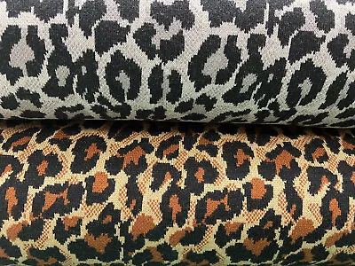 £9.50 • Buy Cashmere Touch Viscose Thick Knit Jersey Stretch Leopard Print By 1/2 Metre*