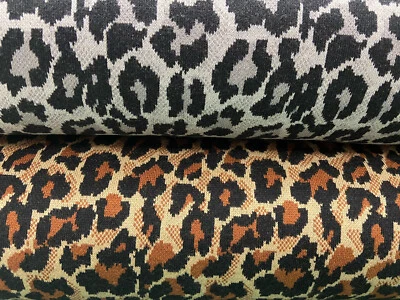 £9.50 • Buy Cashmere Touch Viscose Thick Knit Jersey Stretch Leopard Print By 1/2 Metre*
