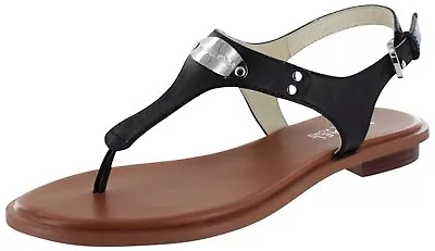 Michael Kors Plate Thong Womens Gladiator Sandals Black Size 7 • $124.99