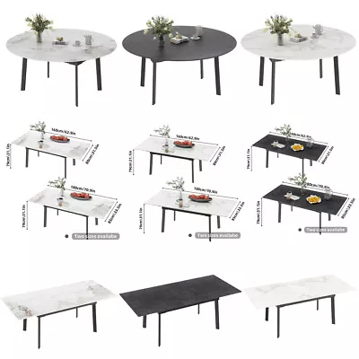 Extendable Table Sintered Stone Tabletop For 6-8 People Expandable Dining Table • $609.90