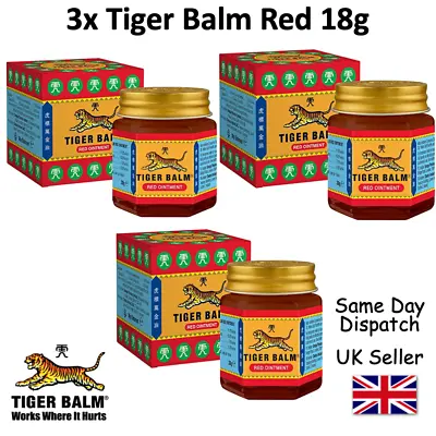 £11.89 • Buy 3 X RED BALM TIGER NEW STOCK LARGE PAIN RELIEF OINTMENT MULTI BUY SAVINGS
