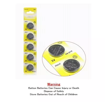 50x CR2016 Button Cell Battery 3Volt Lithium ECR DR BR LM FA SB-211 280-206 LM2 • $22.70