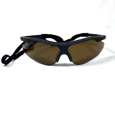 Vintage Willson Eye Protection Sunglasses Black With Elastic Adjustable Cord • $17.99