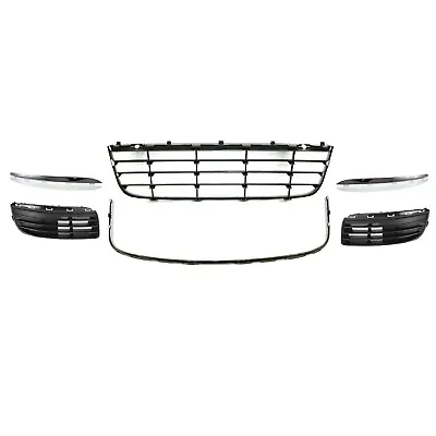 $131.59 • Buy New Front Bumper Grille Assembly Kit + Chrome Trims For 2005-2010 VW Jetta