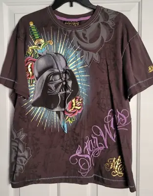 Limited Marc Ecko Cut & Sew Star Wars Darth Vader T Shirt Gray Men's Size XL • $28.95