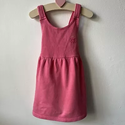 New Zara 18-24 Months Baby Girls Pink Jersey Cross Back Dress • £10