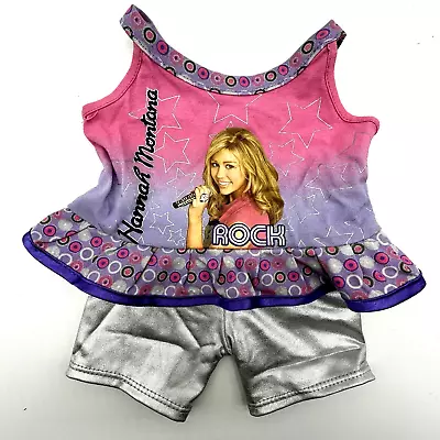 Build A Bear Hannah Montana Purple Rock Top Silver Pants Leggings Teddy Clothes • $12.99