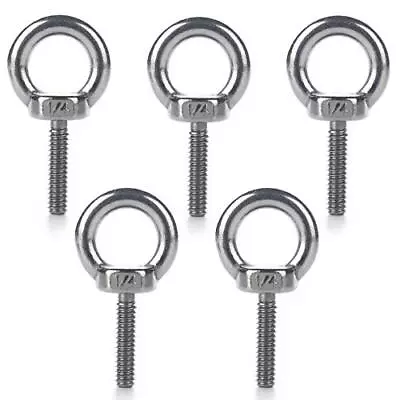 Eowpower 5 Pieces Stainless Steel 304 1/4 - 20 X 1 Inch Lifting Ring Eye Bolt • $12.14