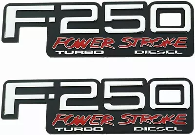 2 New (Pair) Set 94-98 F250 Powerstroke Turbo Diesel Fender Badges Truck Emblem • $30.75