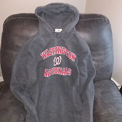Washington Nationals Hoodie Mens XL Gray MLB Baseball Hooded Sweatshirt • $10