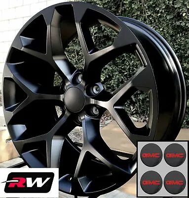 $1189 • Buy 20 Inch GMC Sierra 1500 Factory Style Snowflake Wheels Satin Black Rims 20 X9 