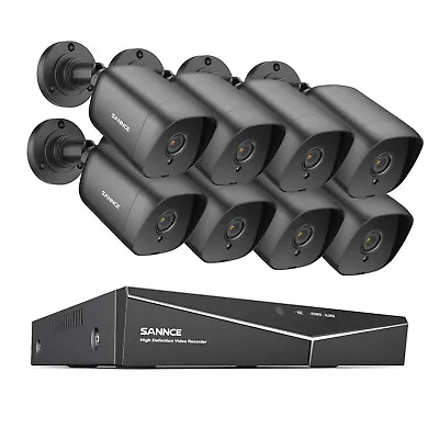 SANNCE 1080P Lite 8CH CCTV Security System 5IN1 H.264+ DVR Night Vision Camera  • £189.99