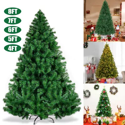 Artificial Christmas Tree  Bushy Xmas Home Decor Metal Stand 2.4M 8FT 1400 Tips • $43.79