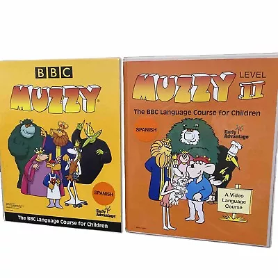 Muzzy BBC Language Course Spanish 1 & 2 Set - VHS Cassette - See Description • $48