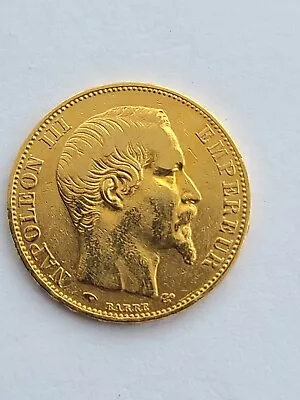 Napoleon Iii 1856 20Franc Gold Coin • £450