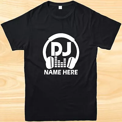 £10.99 • Buy Personalised DJ Headphones T-shirt Name Music Singing Club Dance Club XMAS Shirt
