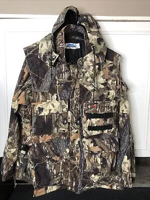 Gary Nesse Size XL “The Ultimate  Hunting Jacket Converts To Vest Mossy Oak • $50