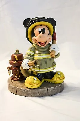 DIsney Parks Mickey Mouse As FIREMAN Figurine Medium Figure • $150