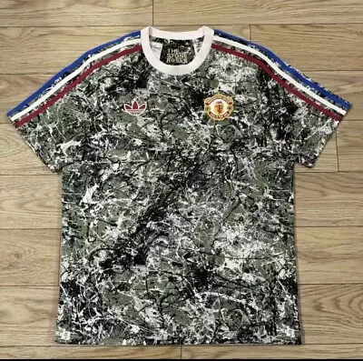 NEW Manchester United Adidas Stone Roses Icon Top Football Shirt Sizes S-4XL • £42.99