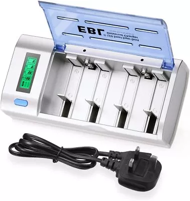 EBL Universal LCD Display Battery Charger With Discharge Function For AA AAA • £19.19