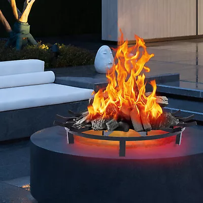 $22.80 • Buy Round 32  Iron Outdoor Fire Pit Iron Wood Burning Outside Backyard Patio Black 