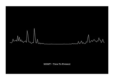 MGMT – Time To Pretend - Heartbeat Sound Wave Art Print • $14.92