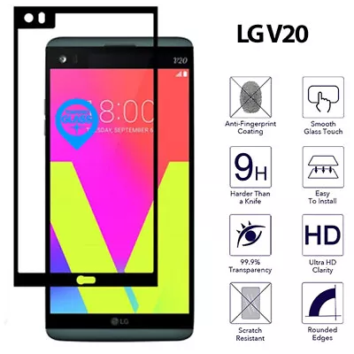 $6.59 • Buy For LG V20 H990 3D Curved Tempered Glass Screen Protector Film Cover Black H910