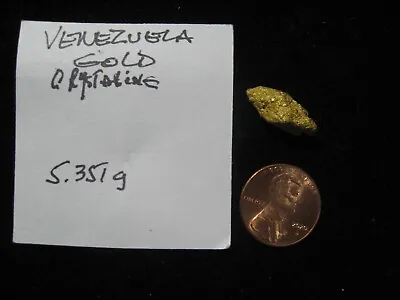 $989.99 • Buy 1  Venezuela Whole Solid Gold Crystal 5.351 Grams Scarce This Large.