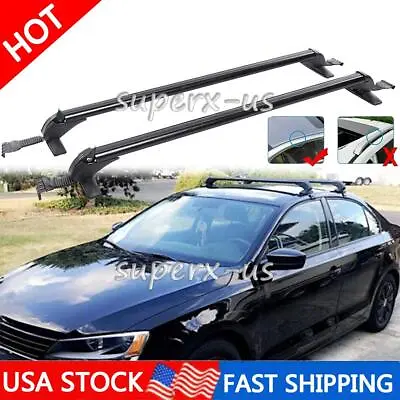 For VW Jetta 43.3  Car Top Roof Rack Cross Bar Cargo Luggage Carrier W/ Lock • $72.95