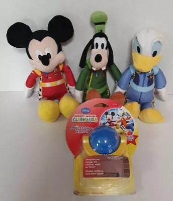 Disney Mickey Mouse Clubhouse-Set Of 3 Racer Plushies & Projectables Night Lite • $19.99